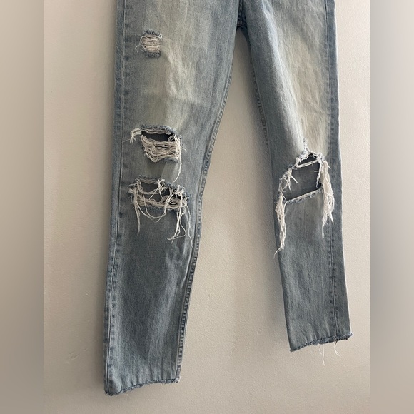 Rag & Bone Size 24 Marilyn Distressed Straight-Leg Jeans, Union Pool - Picture 7 of 16